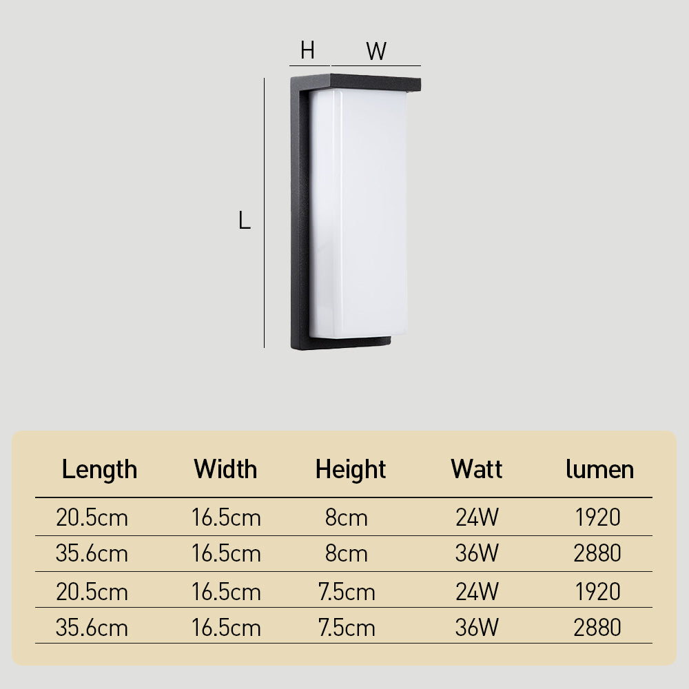 Modern Multi-faceted Light Source LED Outdoor Wall Light