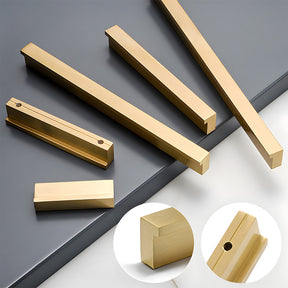 Modern L Type Solid Brass Cupboard Pulls