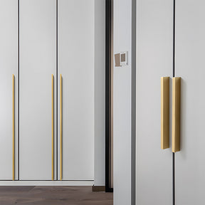 Modern L Type Solid Brass Cupboard Pulls