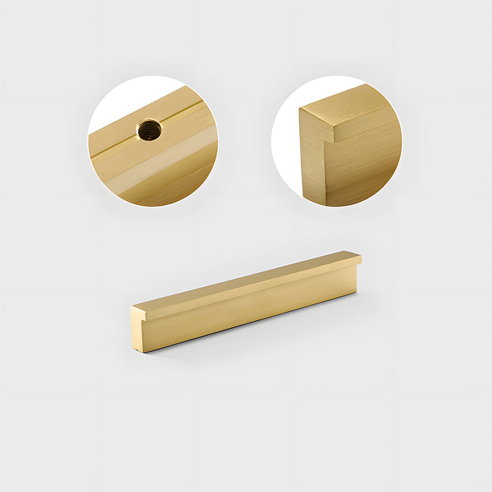 Modern L Type Solid Brass Cupboard Pulls