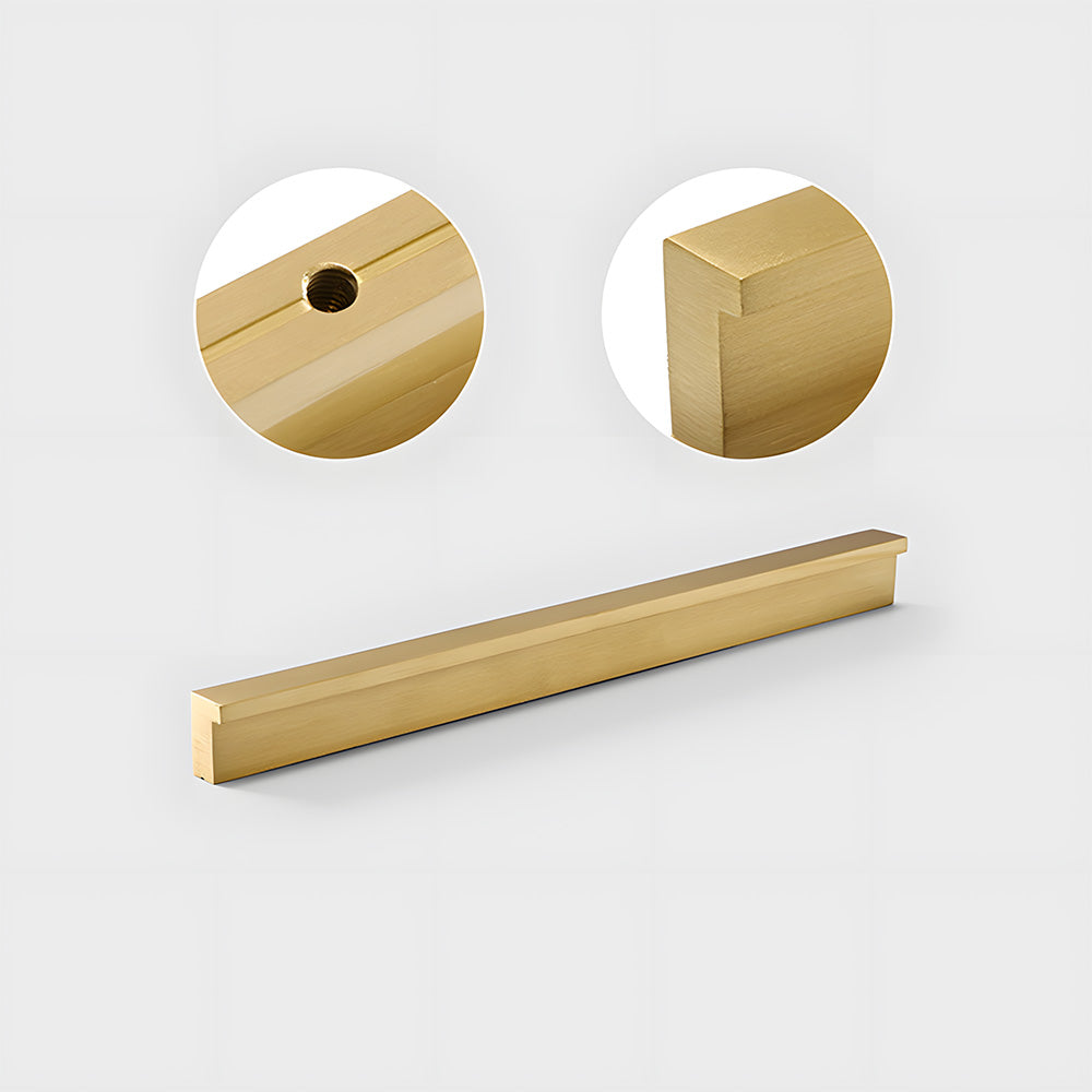 Modern L Type Solid Brass Cupboard Pulls