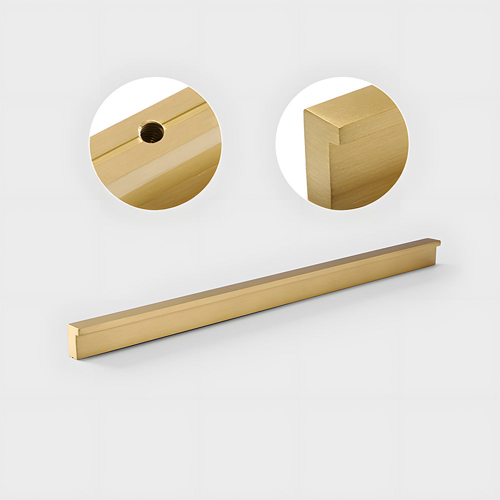 Modern L Type Solid Brass Cupboard Pulls