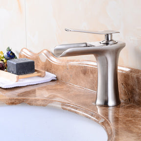 Contemporary Solid Brass Single Lever Mono Basin Mixer Tap