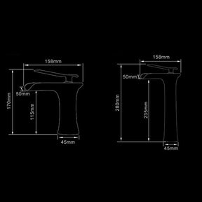 Contemporary Solid Brass Single Lever Mono Basin Mixer Tap