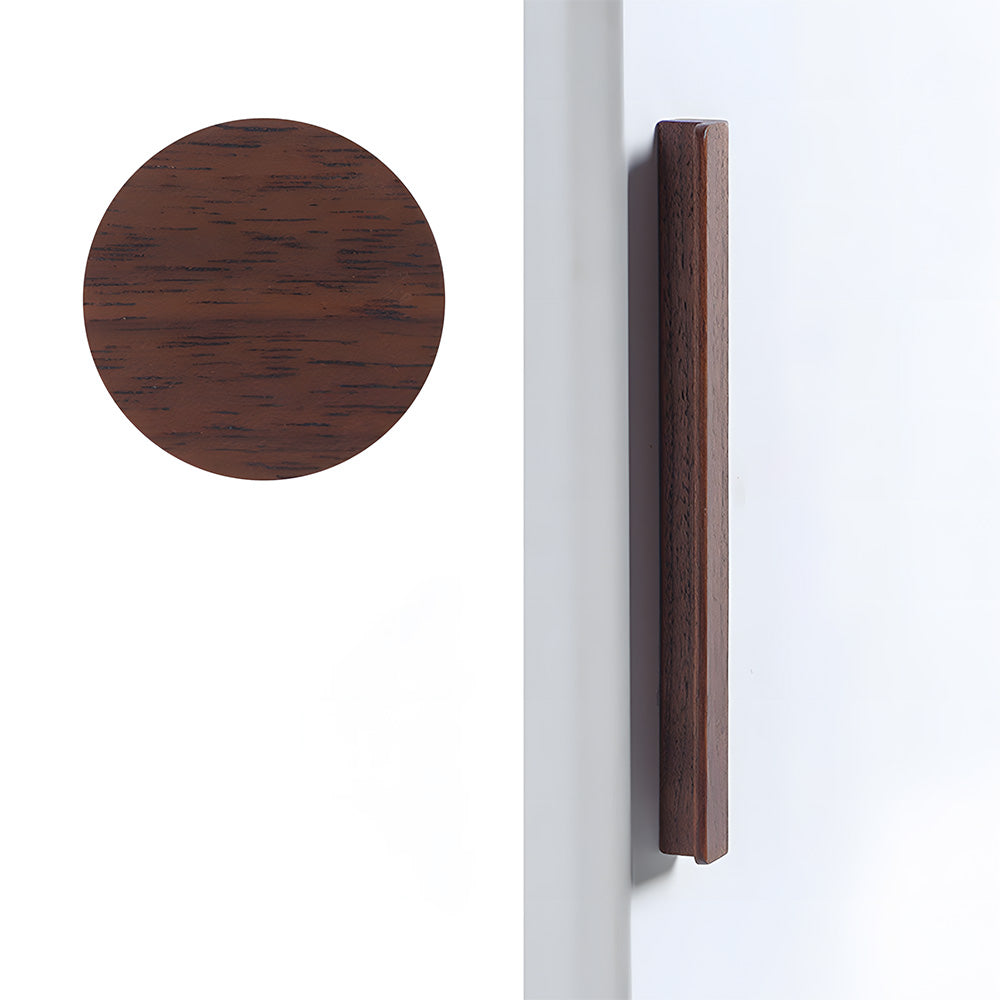 Modern Solid Wood L Shape Kitchen Cabinet Edge Pulls