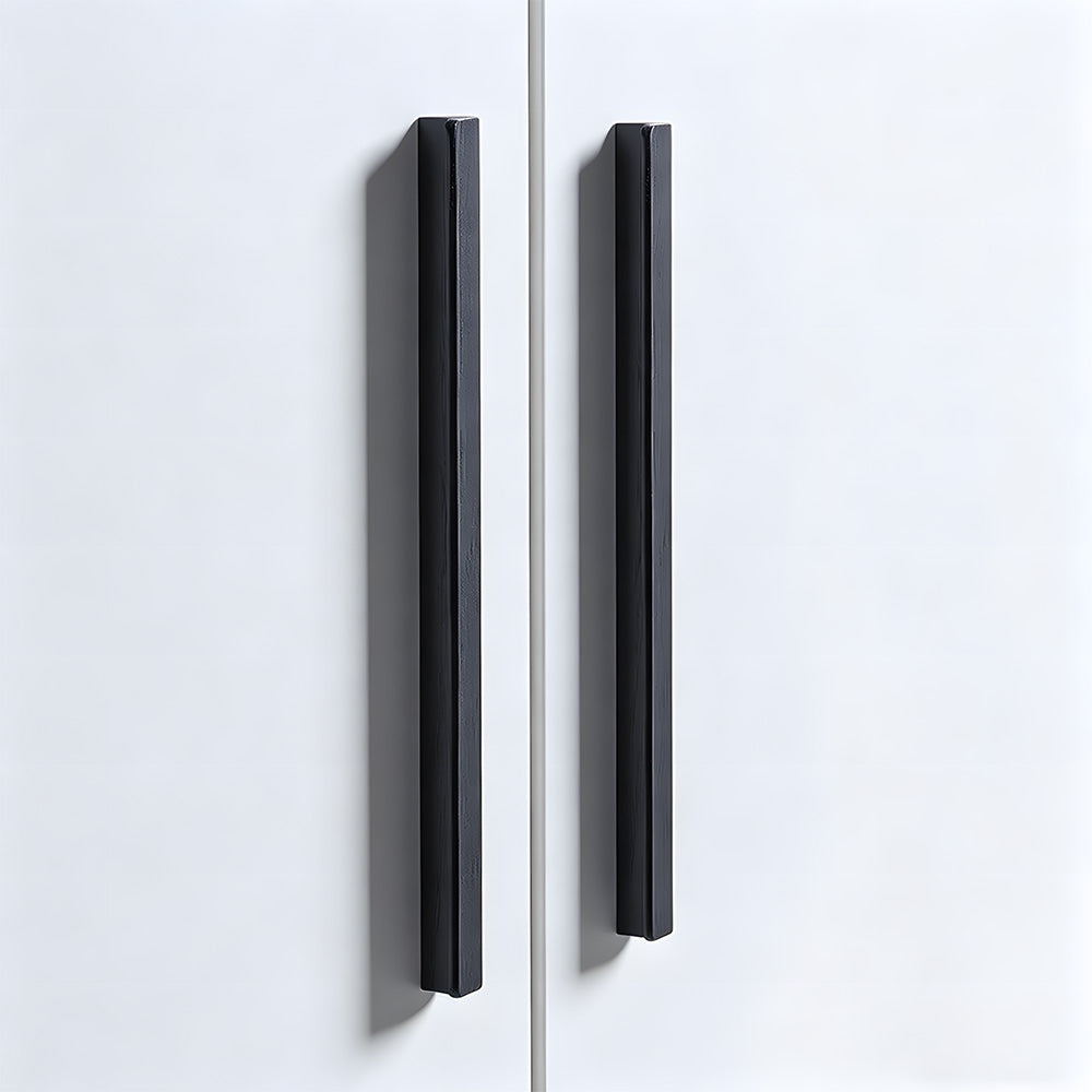 Modern Solid Wood L Shape Kitchen Cabinet Edge Pulls