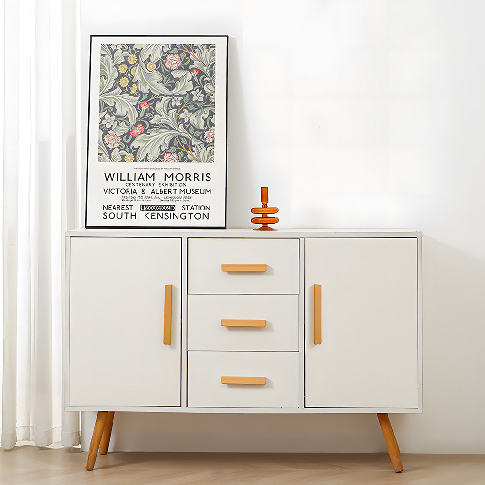 Modern Solid Wood L Shape Kitchen Cabinet Edge Pulls