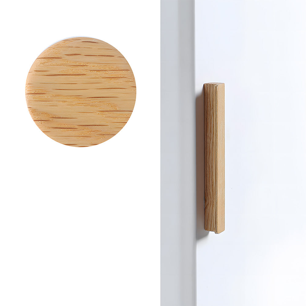 Modern Solid Wood L Shape Kitchen Cabinet Edge Pulls