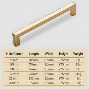 Stylish Elegant Square Zinc Alloy Cabinet Drawer Handle