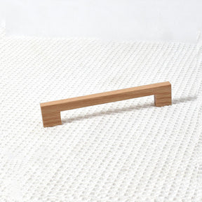 Natural Square Wood Cabinet Drawer Pulls For Kitchen