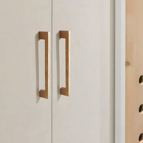 Natural Square Wood Cabinet Drawer Pulls For Kitchen