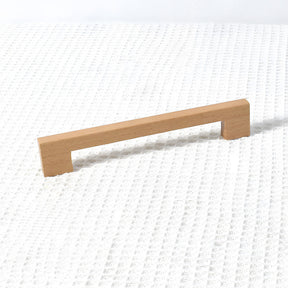 Natural Square Wood Cabinet Drawer Pulls For Kitchen