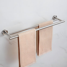 Modern Stainless Steel Wall Mounted Double Towel Rail Bar for Bathroom