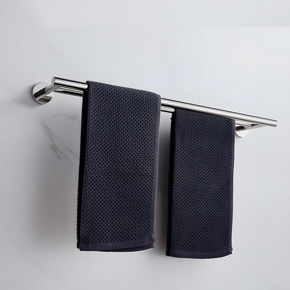 Modern Stainless Steel Wall Mounted Double Towel Rail Bar for Bathroom