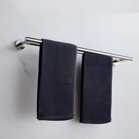 Modern Stainless Steel Wall Mounted Double Towel Rail Bar for Bathroom