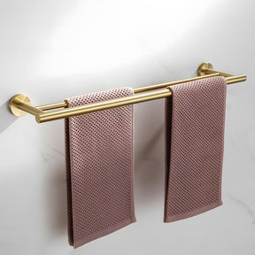 Modern Stainless Steel Wall Mounted Double Towel Rail Bar for Bathroom