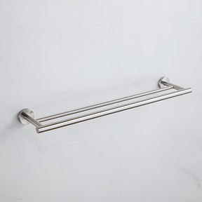 Modern Stainless Steel Wall Mounted Double Towel Rail Bar for Bathroom