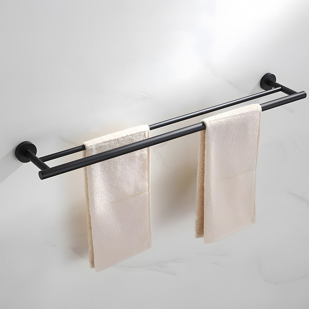 Modern Stainless Steel Wall Mounted Double Towel Rail Bar for Bathroom