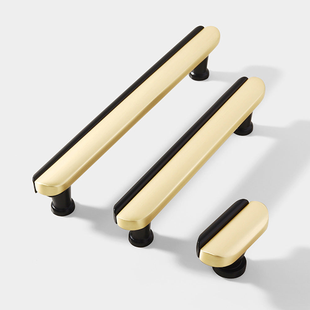 Modern Dual-Tone Curved Drawer Handles for Kitchen