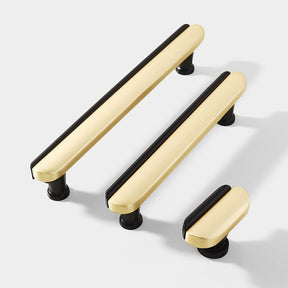 Modern Dual-Tone Curved Drawer Handles for Kitchen