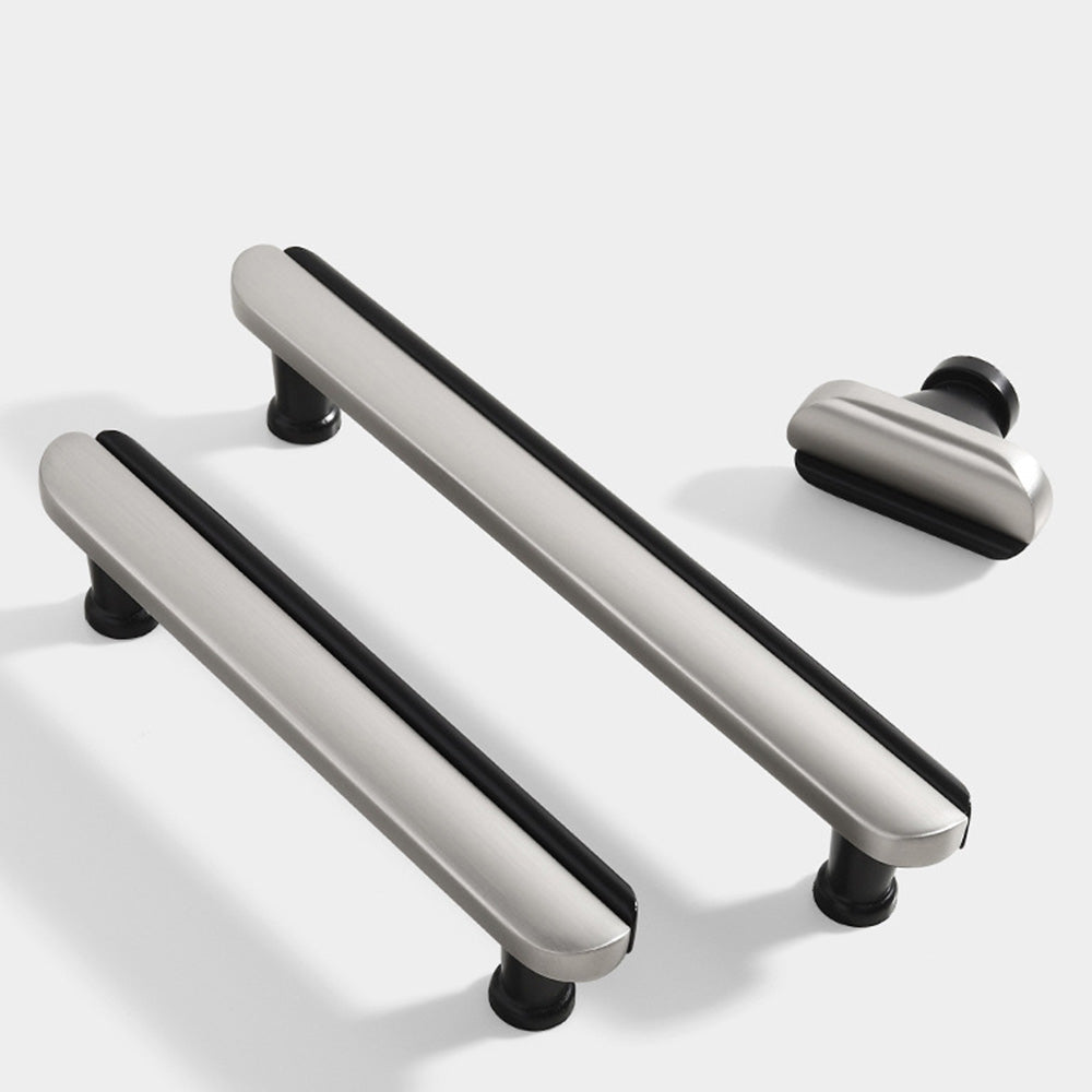 Modern Dual-Tone Curved Drawer Handles for Kitchen