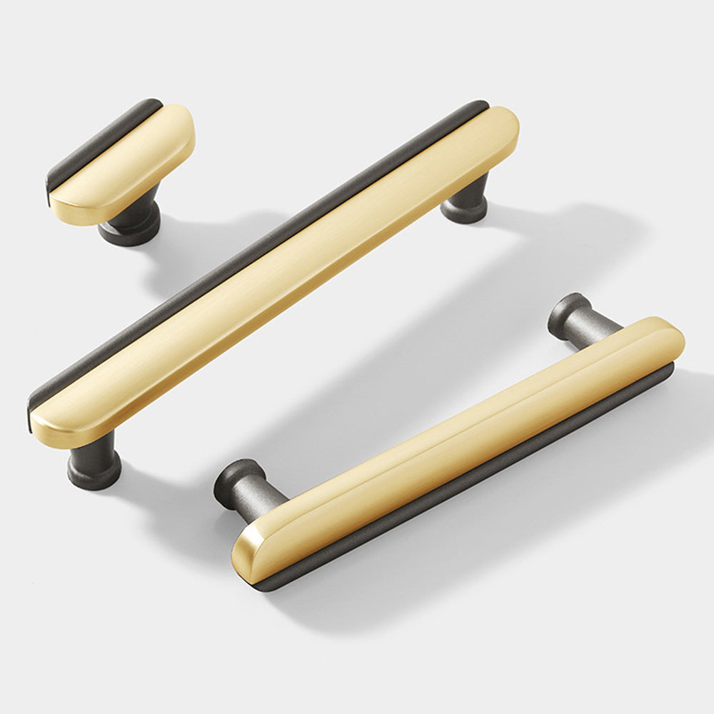 Modern Dual-Tone Curved Drawer Handles for Kitchen