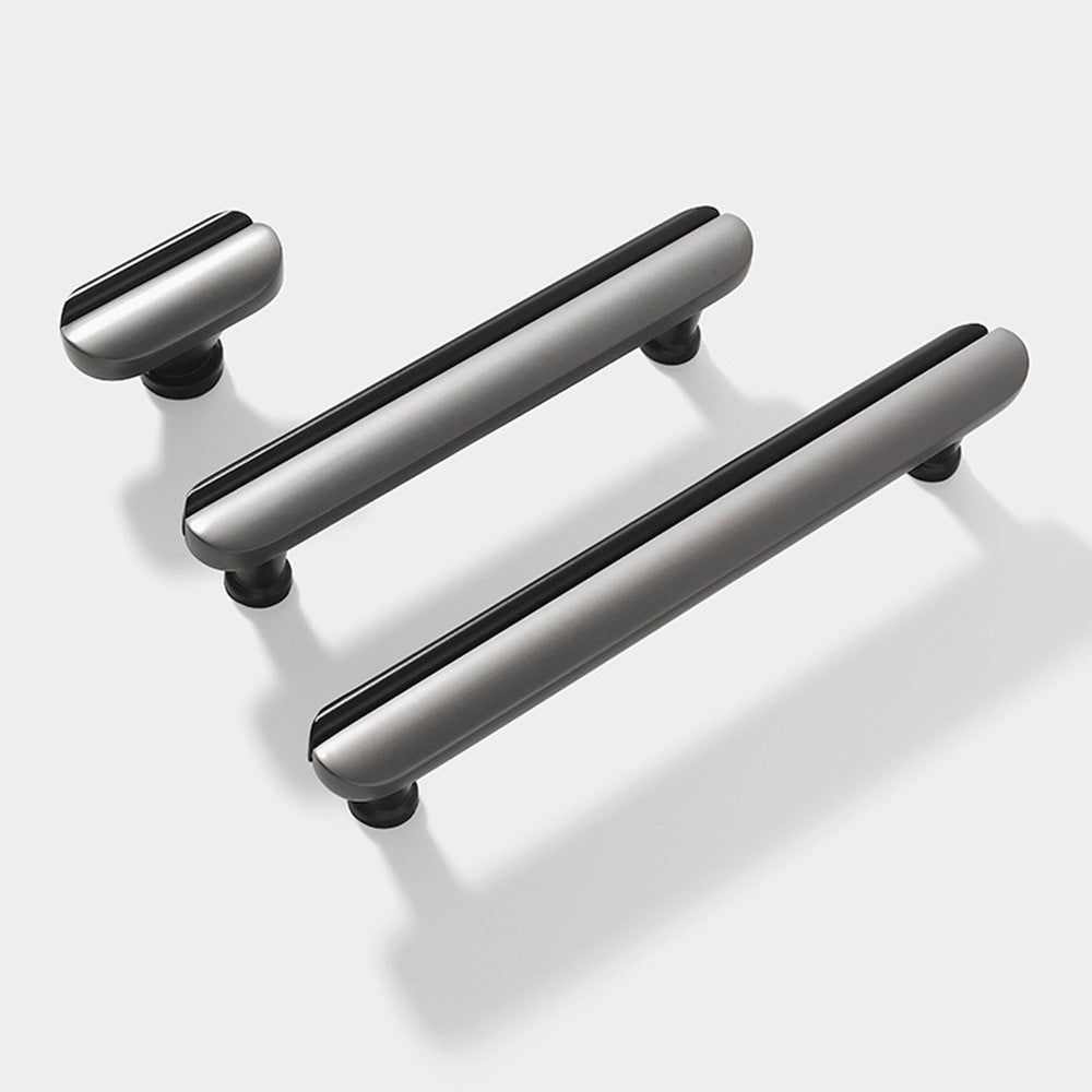 Modern Dual-Tone Curved Drawer Handles for Kitchen