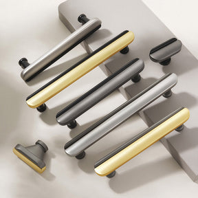 Modern Dual-Tone Curved Drawer Handles for Kitchen