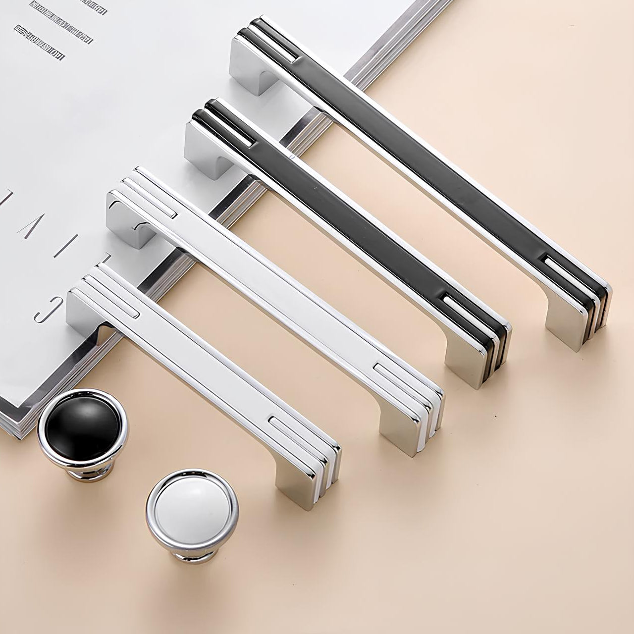 Modern Unique Chrome Kitchen Cabinet Handles