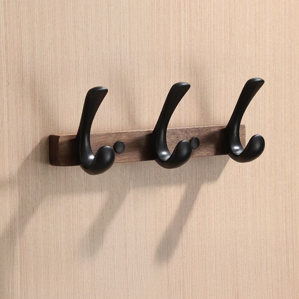 Modern Walnut Wood Wall Mounted Coat Hook