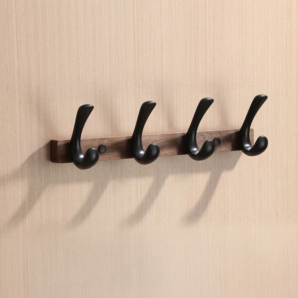 Modern Walnut Wood Wall Mounted Coat Hook