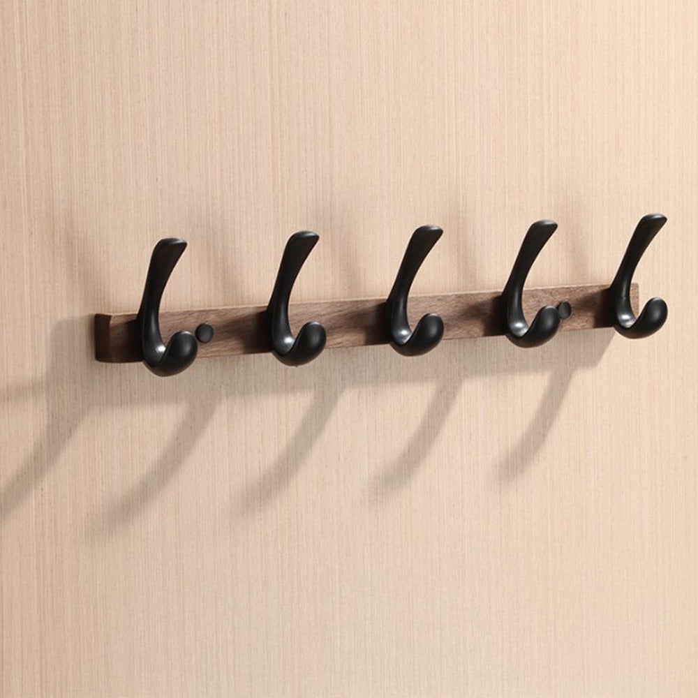 Modern Walnut Wood Wall Mounted Coat Hook