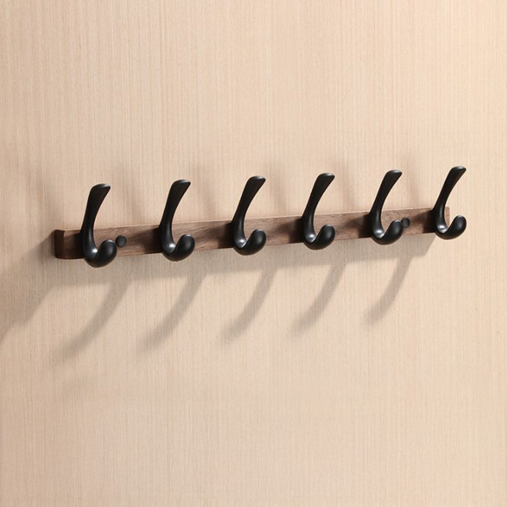 Modern Walnut Wood Wall Mounted Coat Hook