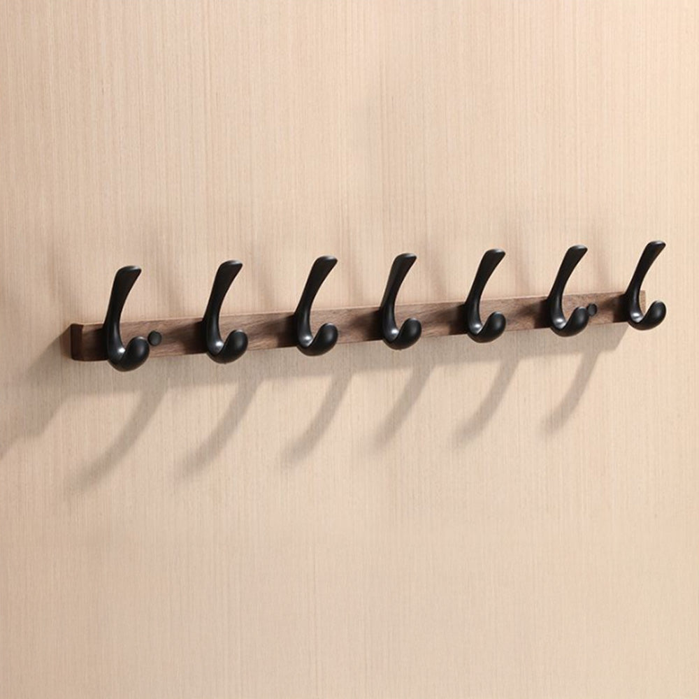 Modern Walnut Wood Wall Mounted Coat Hook