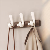 Modern Walnut Wood Wall Mounted Coat Hook