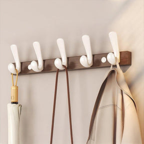 Modern Walnut Wood Wall Mounted Coat Hook