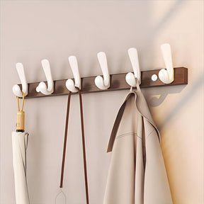Modern Walnut Wood Wall Mounted Coat Hook