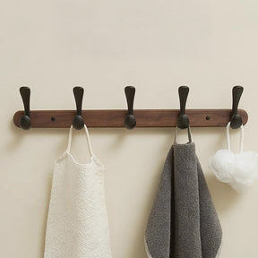 Modern Walnut Wood Wall Mounted Coat Hook
