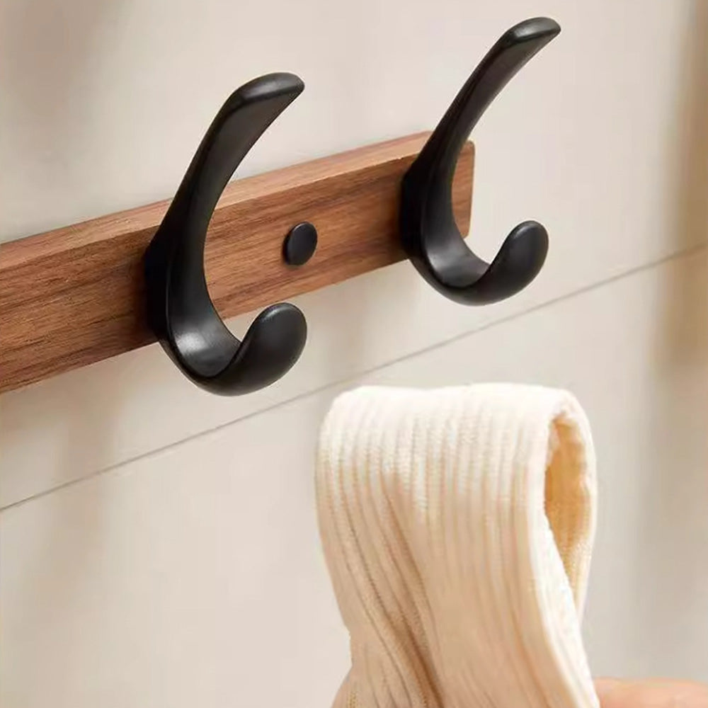 Modern Walnut Wood Wall Mounted Coat Hook