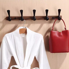 Modern Walnut Wood Wall Mounted Coat Hook