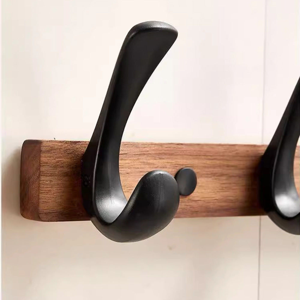 Modern Walnut Wood Wall Mounted Coat Hook