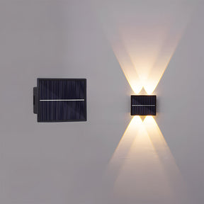Small Outdoor Waterproof LED Wall Light with Top Bottom Beams
