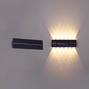 Small Outdoor Waterproof LED Wall Light with Top Bottom Beams
