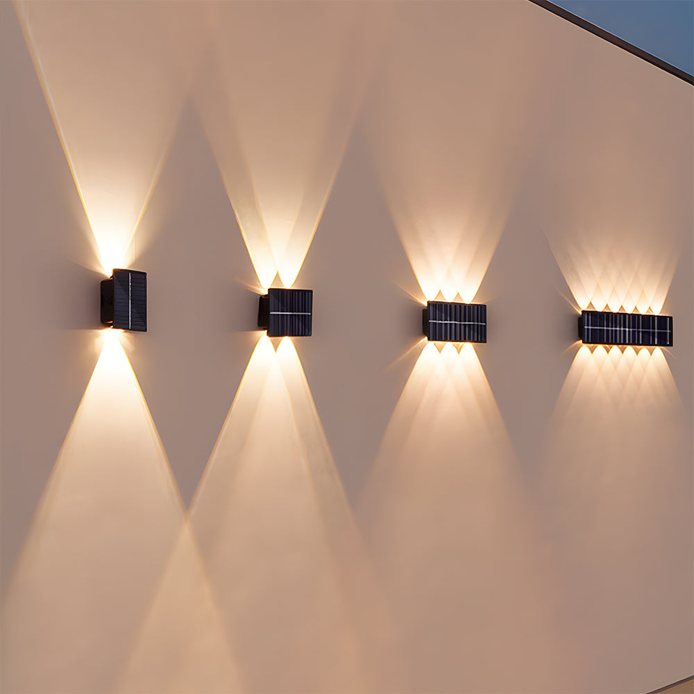 Small Outdoor Waterproof LED Wall Light with Top Bottom Beams