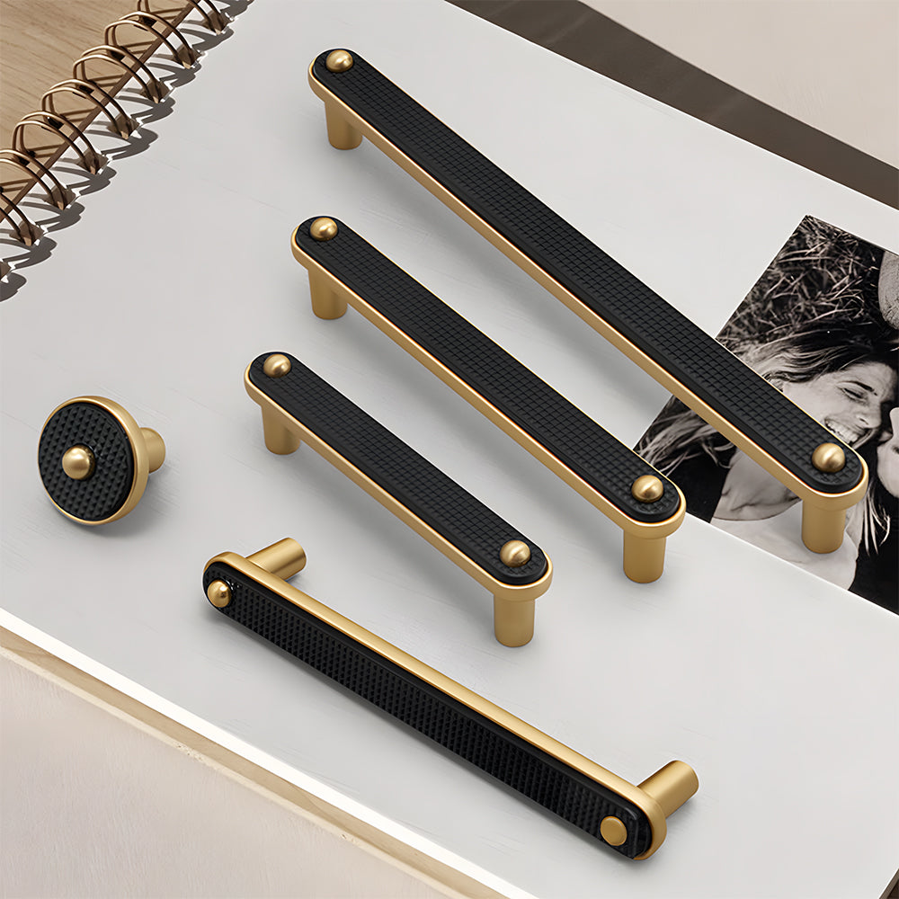 Modern Zinc Alloy Two-Tone Kitchen Cabinet Handles
