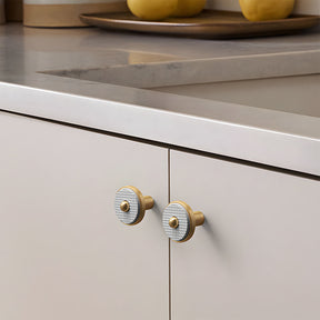 Modern Zinc Alloy Two-Tone Kitchen Cabinet Handles