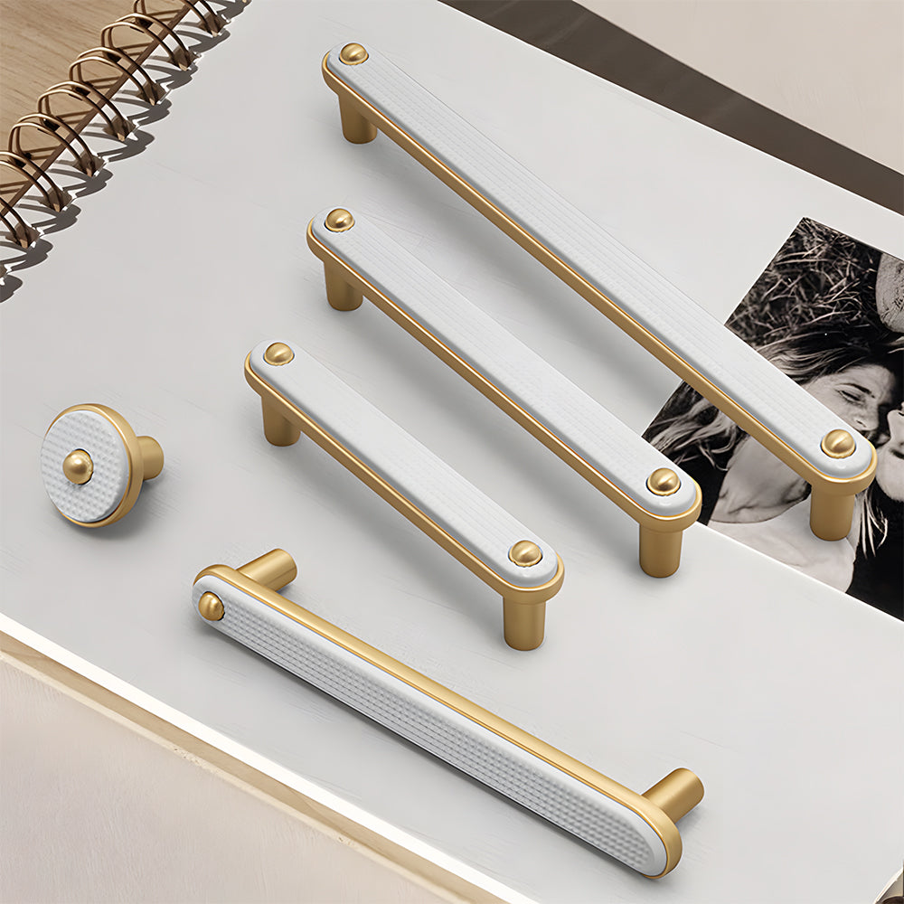 Modern Zinc Alloy Two-Tone Kitchen Cabinet Handles