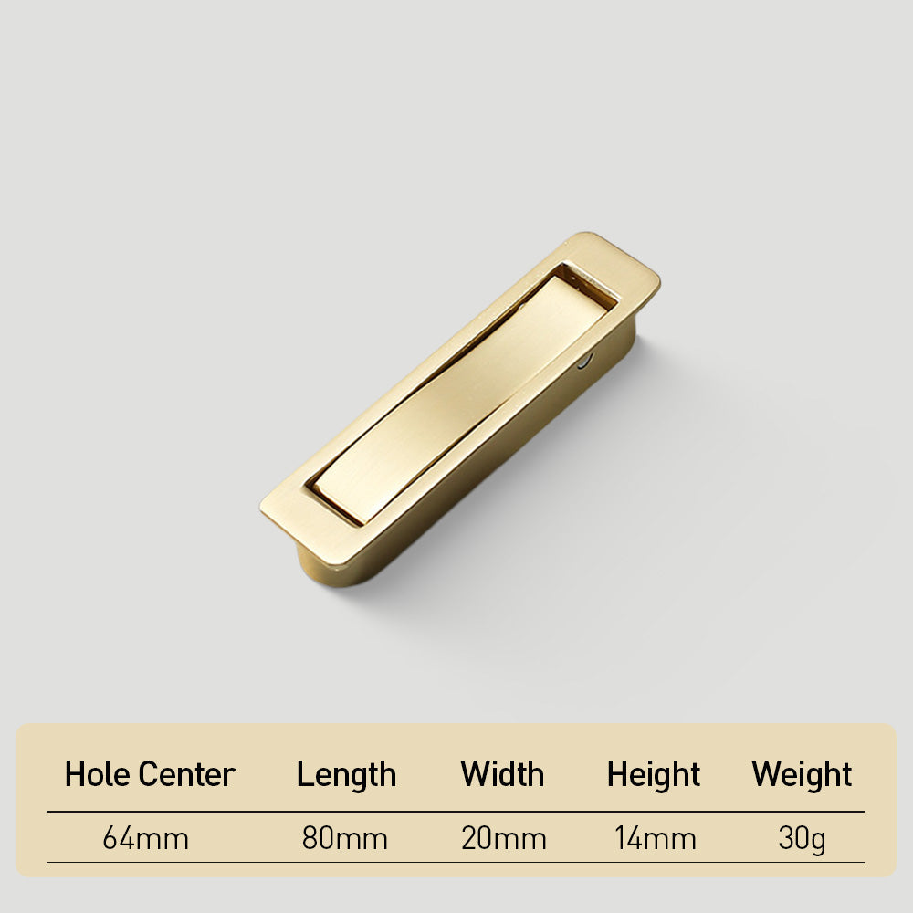 Modern Zinc Alloy Pop Out Pocket Door Edge Pull