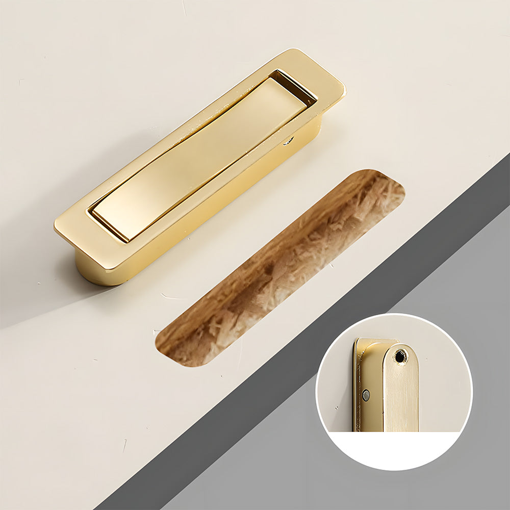 Modern Zinc Alloy Pop Out Pocket Door Edge Pull