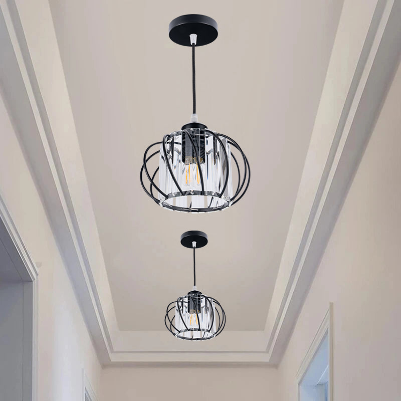 Nordic Simple Globular Glass Hallway Pendant Lighting